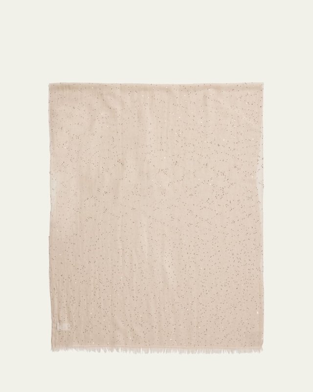 Linen Blend Embellished Scarf
